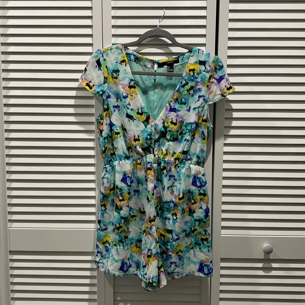 beautiful spring floral romper